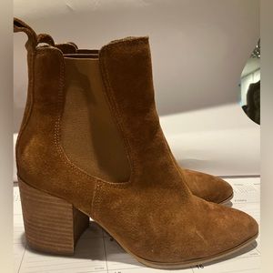 Ravyn Cognac Suede Booties Size 7.5